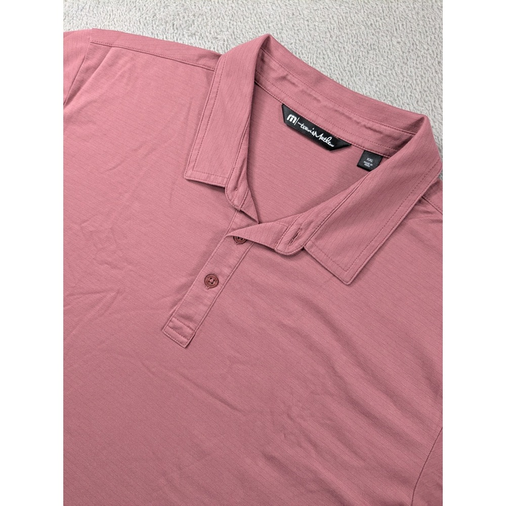 TravisMathew Mens XXL Mauve Pink Pima Cotton Blend Polo Shirt Wilkes-Barre Logo